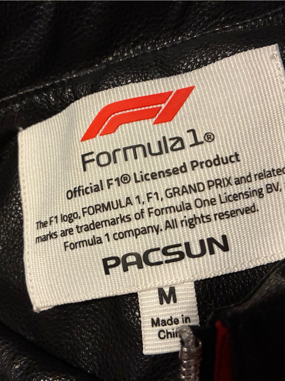 Formula 1 Faux Leather Racing Jacket - Picture 2 of 3
